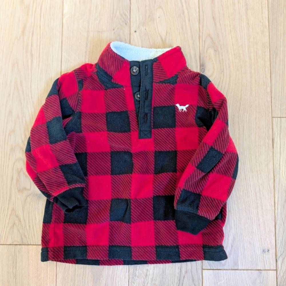 SOLD Carter's Plaid Red and Black Sweatshirt